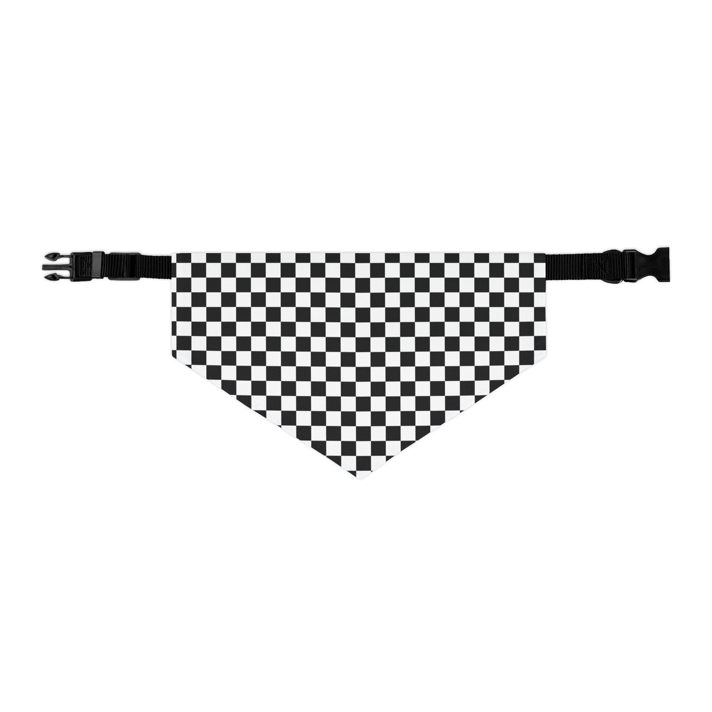 Chic Checkered Charm Collar-Bandana
