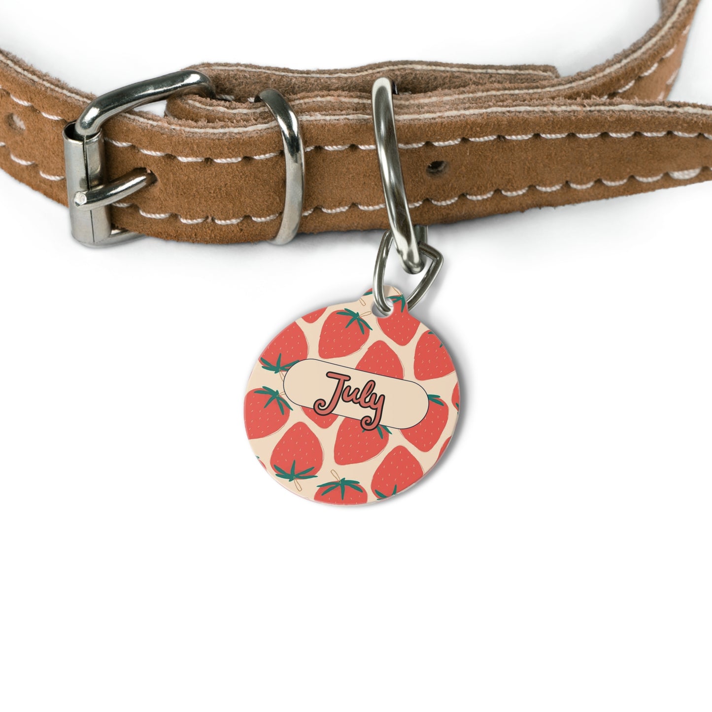 Strawberry delight Pet Tag – Personalized Elegance !