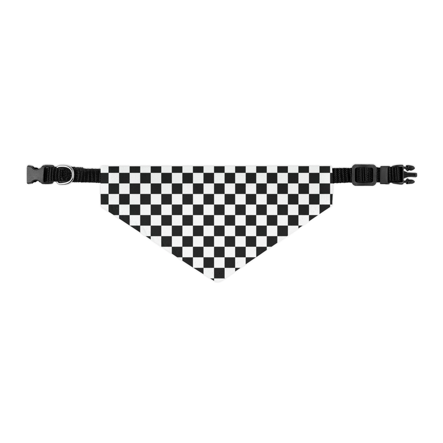 Chic Checkered Charm Collar-Bandana