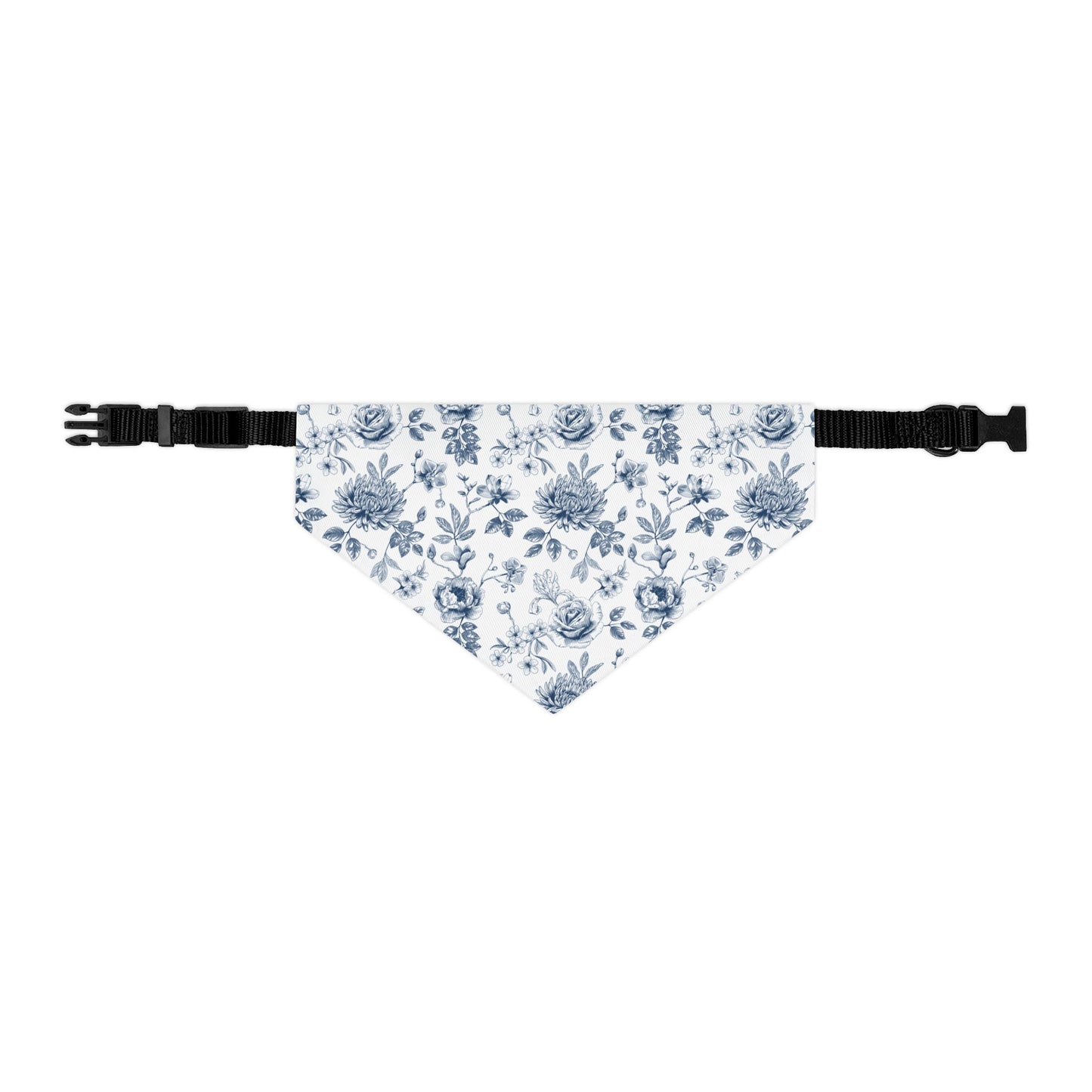 Vintage Blue Floral Collar-Bandana