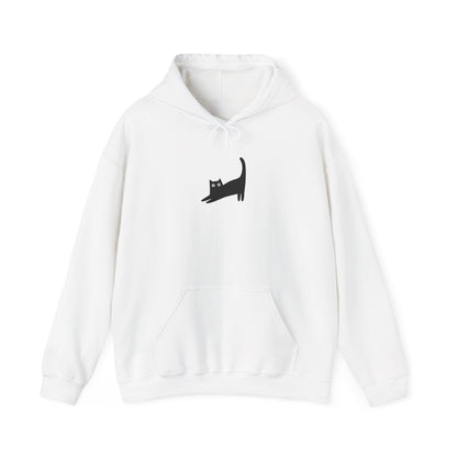 Playful Black Cat Minimalist Hoodie