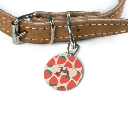 Strawberry delight Pet Tag  – Personalized Elegance !