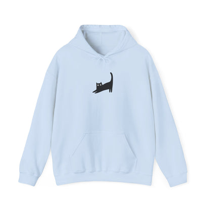 Playful Black Cat Minimalist Hoodie