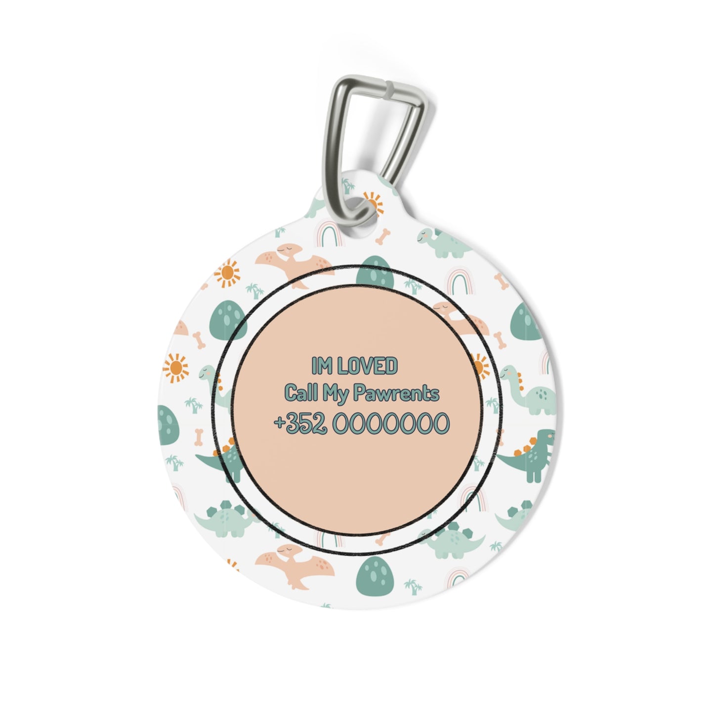 Dino Pet Tag  – Personalized Elegance !
