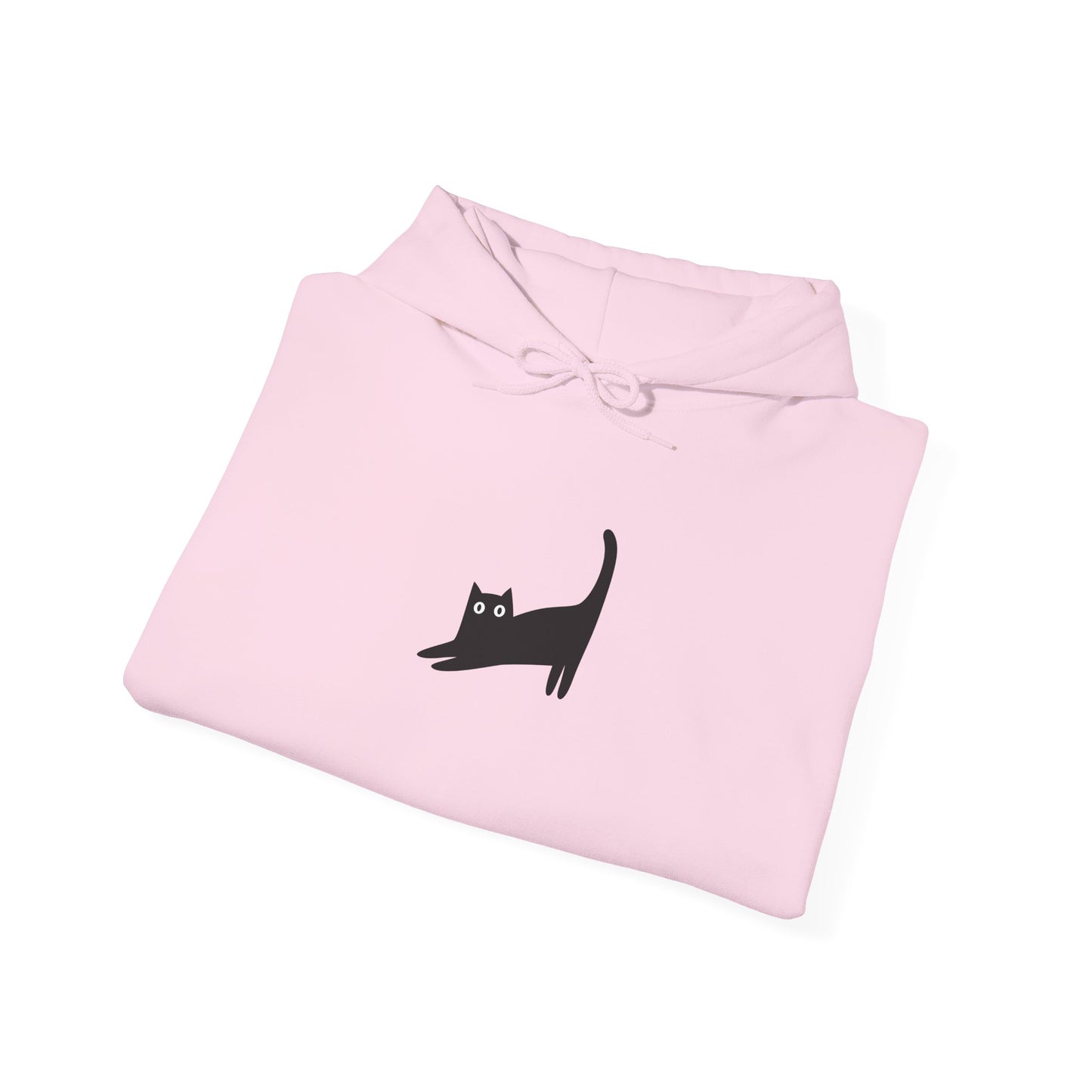 Playful Black Cat Minimalist Hoodie