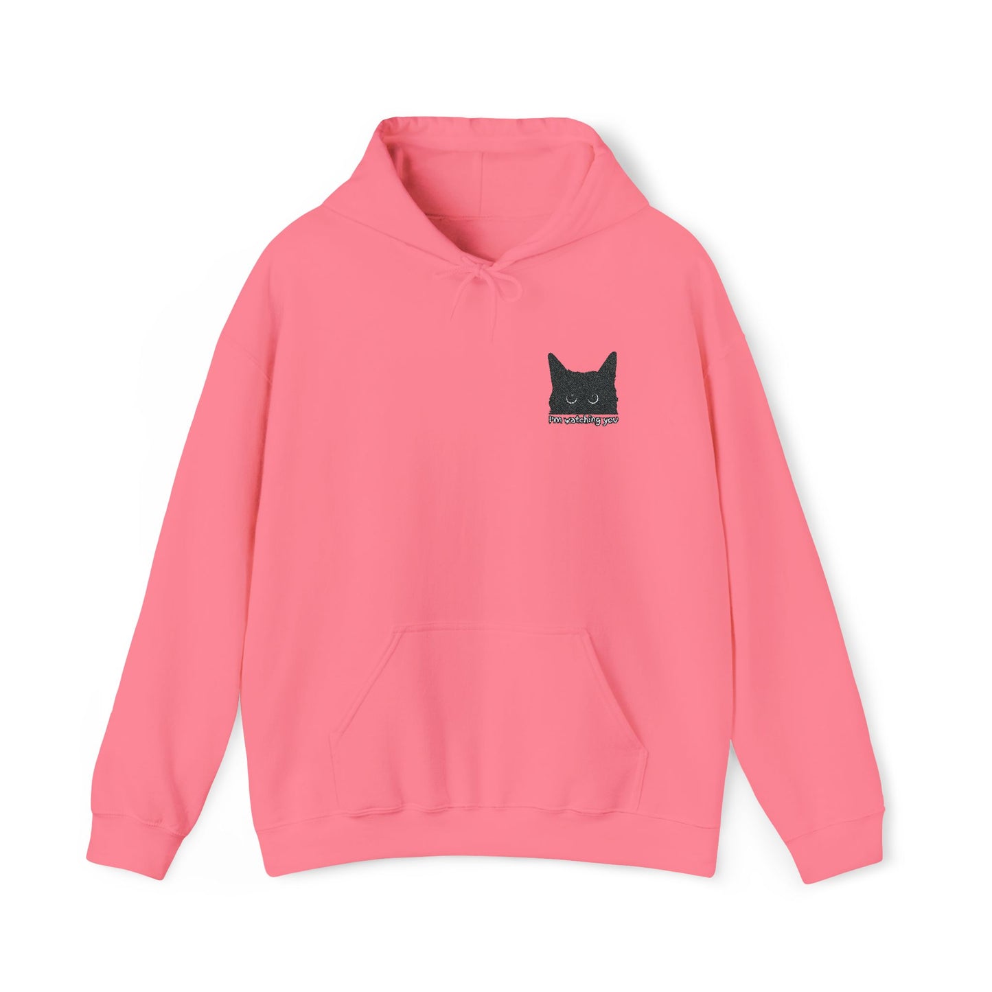 I’m Watching You” – Embroidered Cat Hoodie