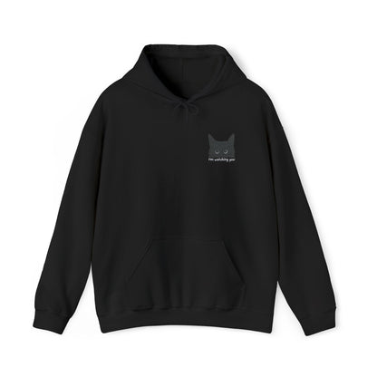 I’m Watching You” – Embroidered Cat Hoodie