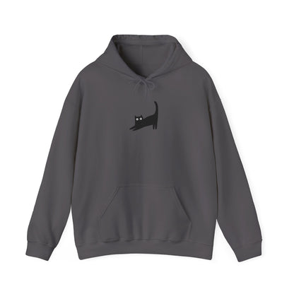 Playful Black Cat Minimalist Hoodie