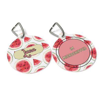 Water Melon Pet Tag  – Personalized Elegance !