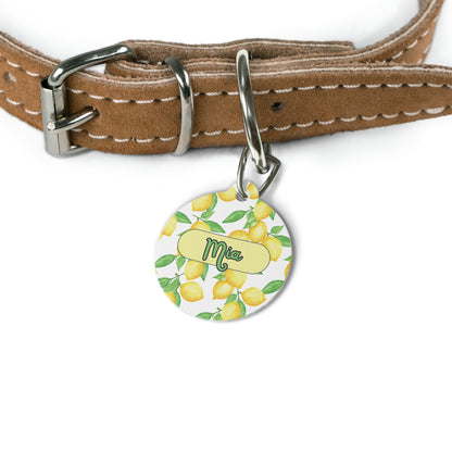 Zeesty lemon Pet Tag  – Personalized Elegance !