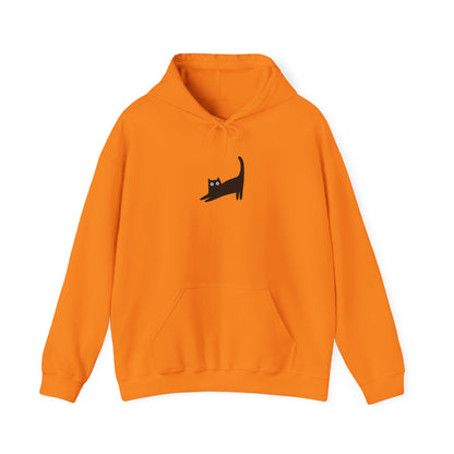 Playful Black Cat Minimalist Hoodie