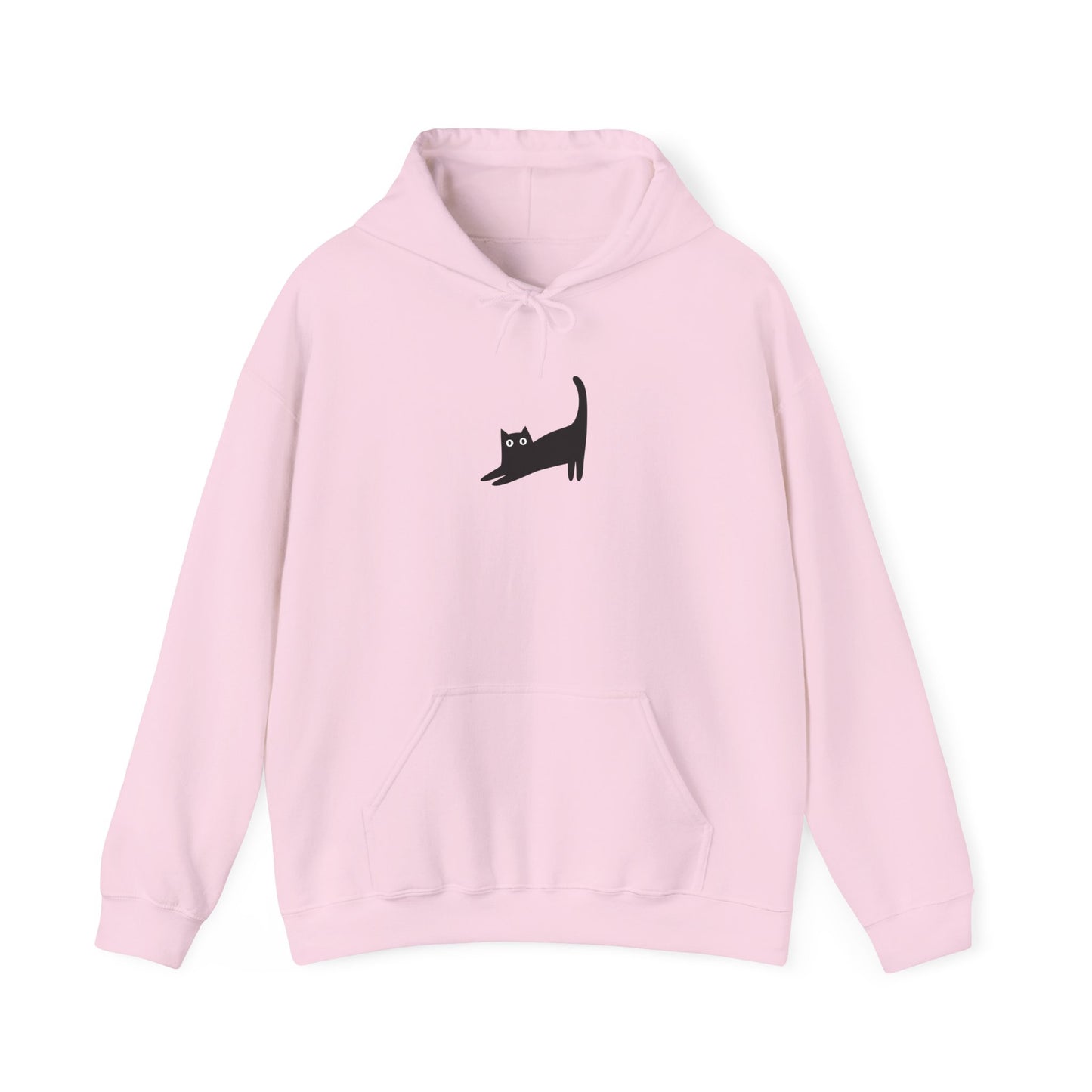 Playful Black Cat Minimalist Hoodie